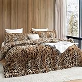 Byourbed There's a Bengal in My Bed - Coma Inducer® Oversized Queen Comforter Set - Black and Orange Stripes