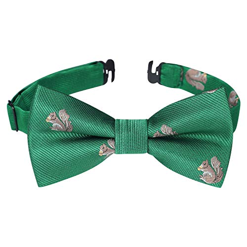 Image of HISDERN Bow Ties for Boys Pre Tied Toddler Bow Tie Adjustable Kids Bowties Clip On Fun Patterned Bowties for Wedding Party