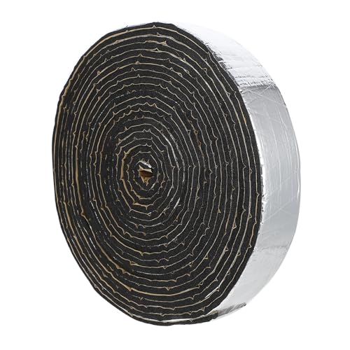 PACKOVE Panel Insonorizante de Algodón Lámina de Aluminio 5mm Grosor, Rollo 0,05x10m para Aislamiento Térmico y Reducción de Ruido en Maletero Automotor, Placa Acústica
