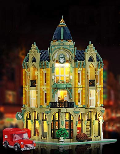 Bausteine Haus mit Beleuchtung historisches Postamt Modular Building, 3050 Klemmbausteine – Bild 4