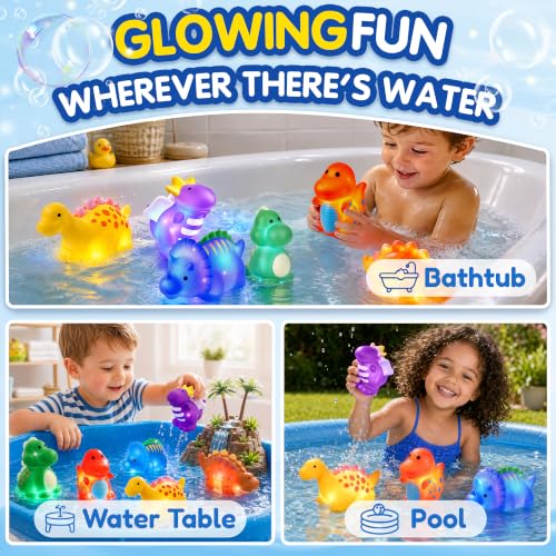 Light Up Dinosaur Bath Toys DROPS TO - image 7