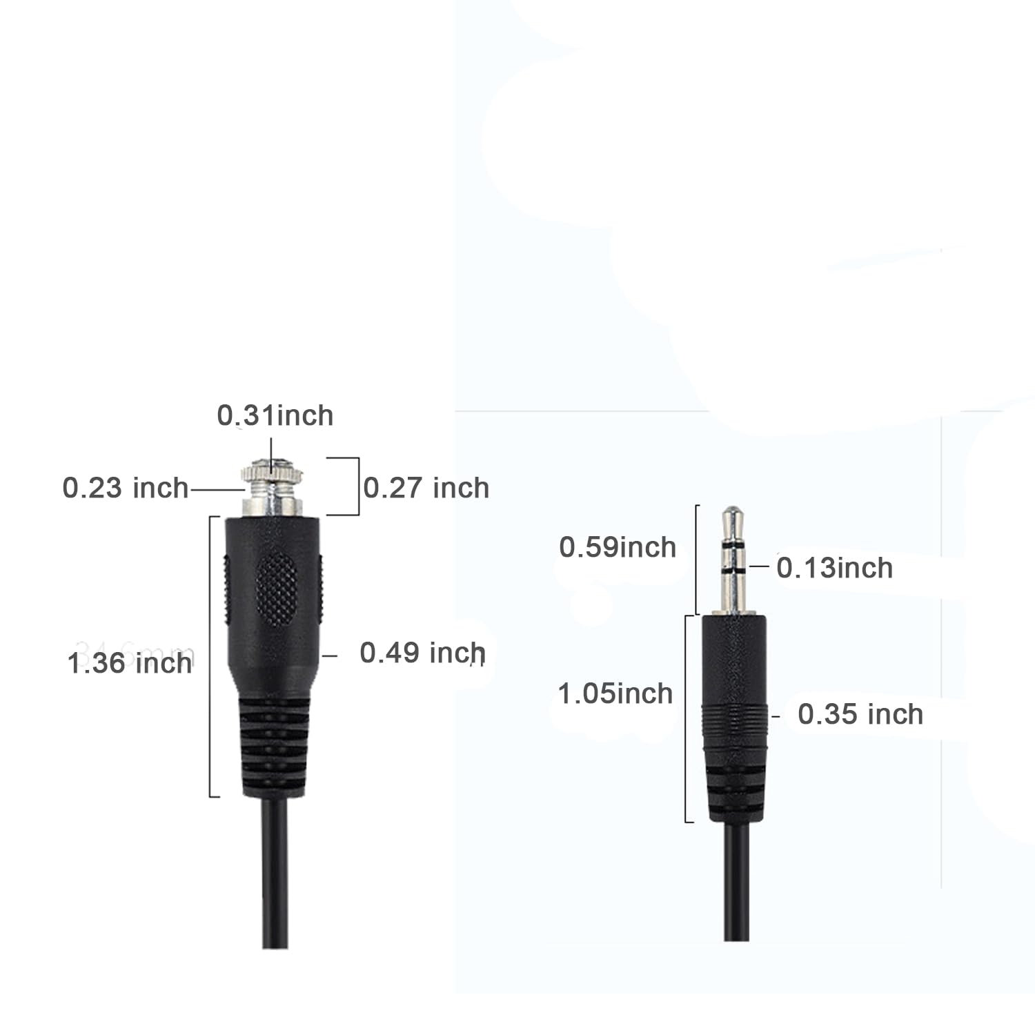 Seadream 3,5 mm AUX-Stecker auf Buchse, Konverterkabel, 2 Stück, 3,5 mm