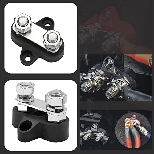 2 Stücke M8 Sammelschiene Stromverteilerbloc, Anschlussbolzen Sammelschiene, Batterieklemmenblöcke, Battery Terminal Blocks, Verbindungspfosten Geeignet für LKW, Wohnmobil, Boot – Bild 5