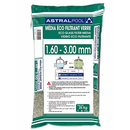 Centrocom Charge filtrante Piscine - Verre éco filtrant 1,6 à 3 mm - 4x25kg de