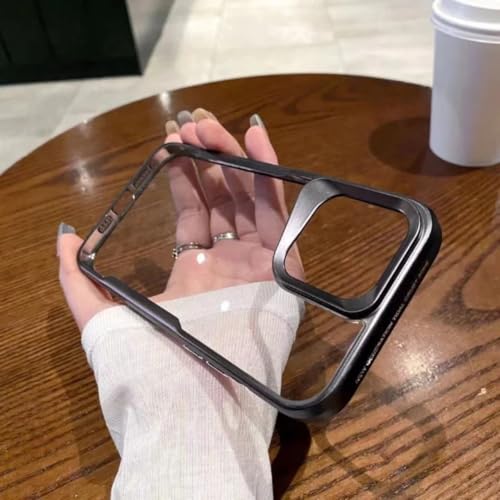 Coque iPhone 12 noire transparente anti-jaunissement protégeant des chutes et des rayures