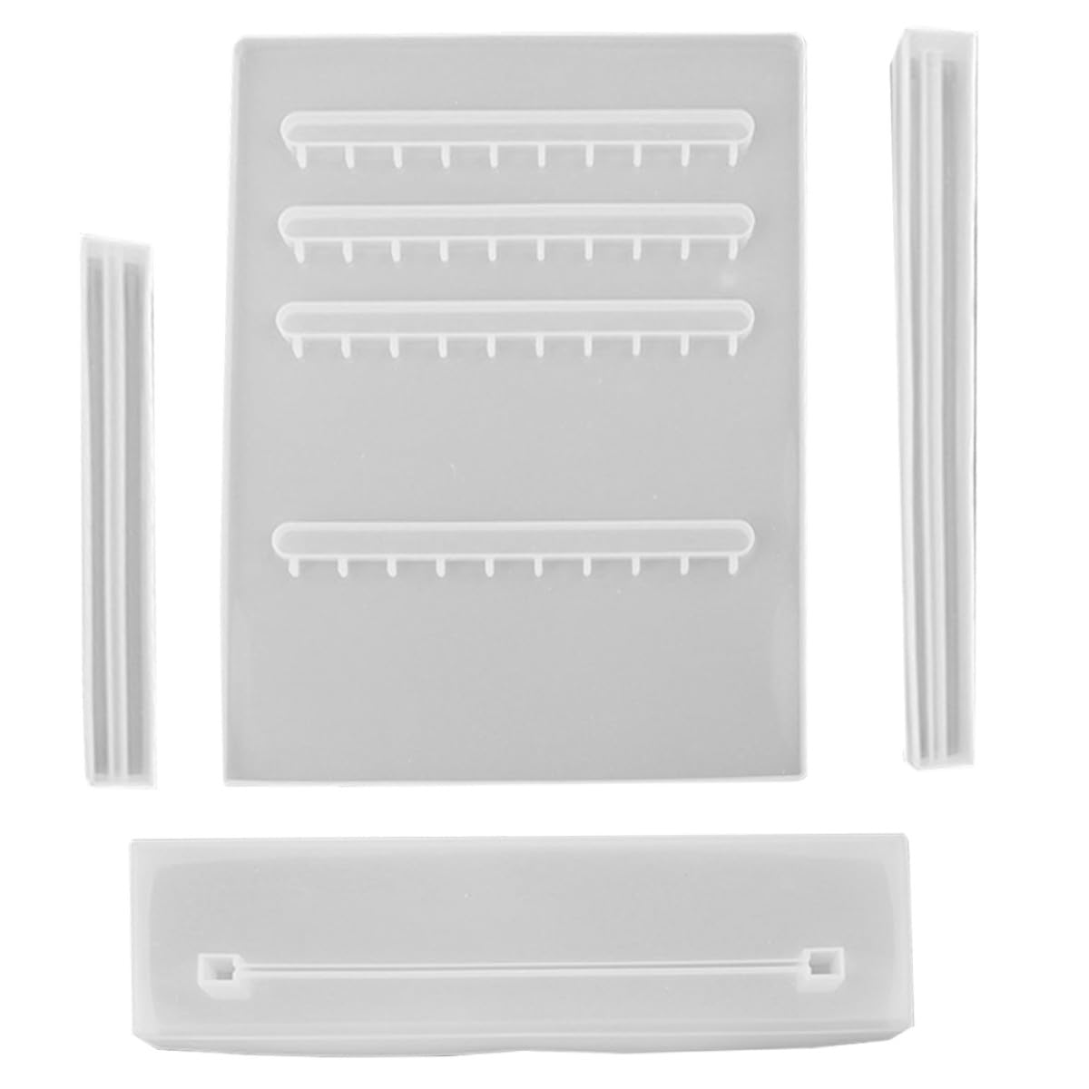Moule silicone support bijoux x4 pour création étagère résine