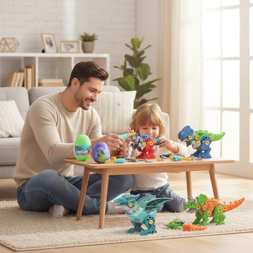 VANNYVANYA Take Apart Dinosaur Toys, Dinosaur Toys for Boy Girl STEM Construction Assembly Toy, Ideal for Christmas Birthday Gifts Easter Basket Stuffers Fillers - Image 4