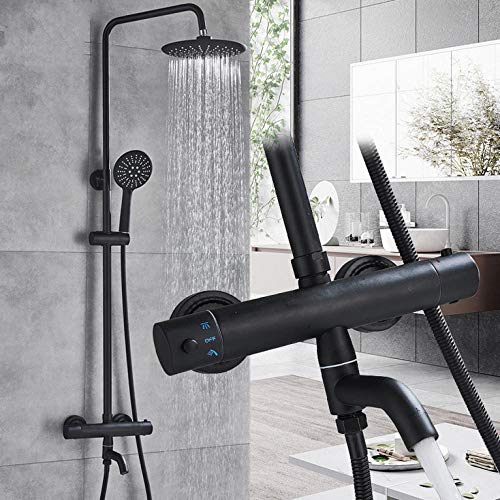 Mélangeur de douche thermostatique mural pour salle de bains eau chaude et froide