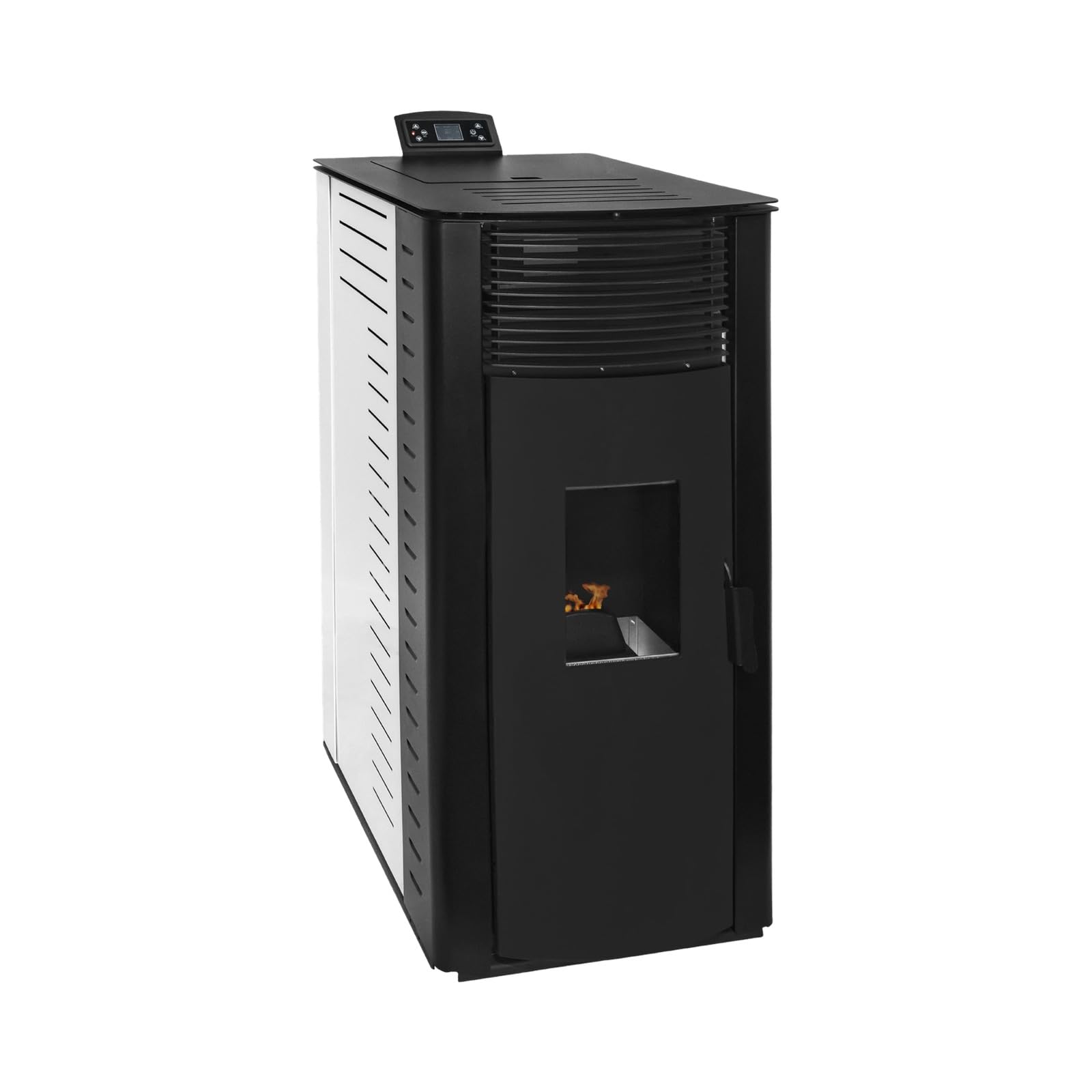 EIDER BIOMASA Estufa Pellets Canalizada GYDA – 14,95 kW – La Mayor Potencia – Hasta 340 m³ – Multiestancia – Tolva 15 kg – Programable – Clase A+
