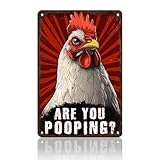 Photo Gallery kiyoyo divertente cartello in alluminio con pollo umorismo con scritta "chicken humor are you pooping", in metallo, decorazione per la casa, la fattoria dei ktichen, da parete, 30,5 x 40,6 cm, stile Photo Gallery kiyoyo divertente cartello in alluminio con pollo umorismo con scritta "chicken humor are you pooping", in metallo, decorazione per la casa, la fattoria dei ktichen, da parete, 30,5 x 40,6 cm, stile