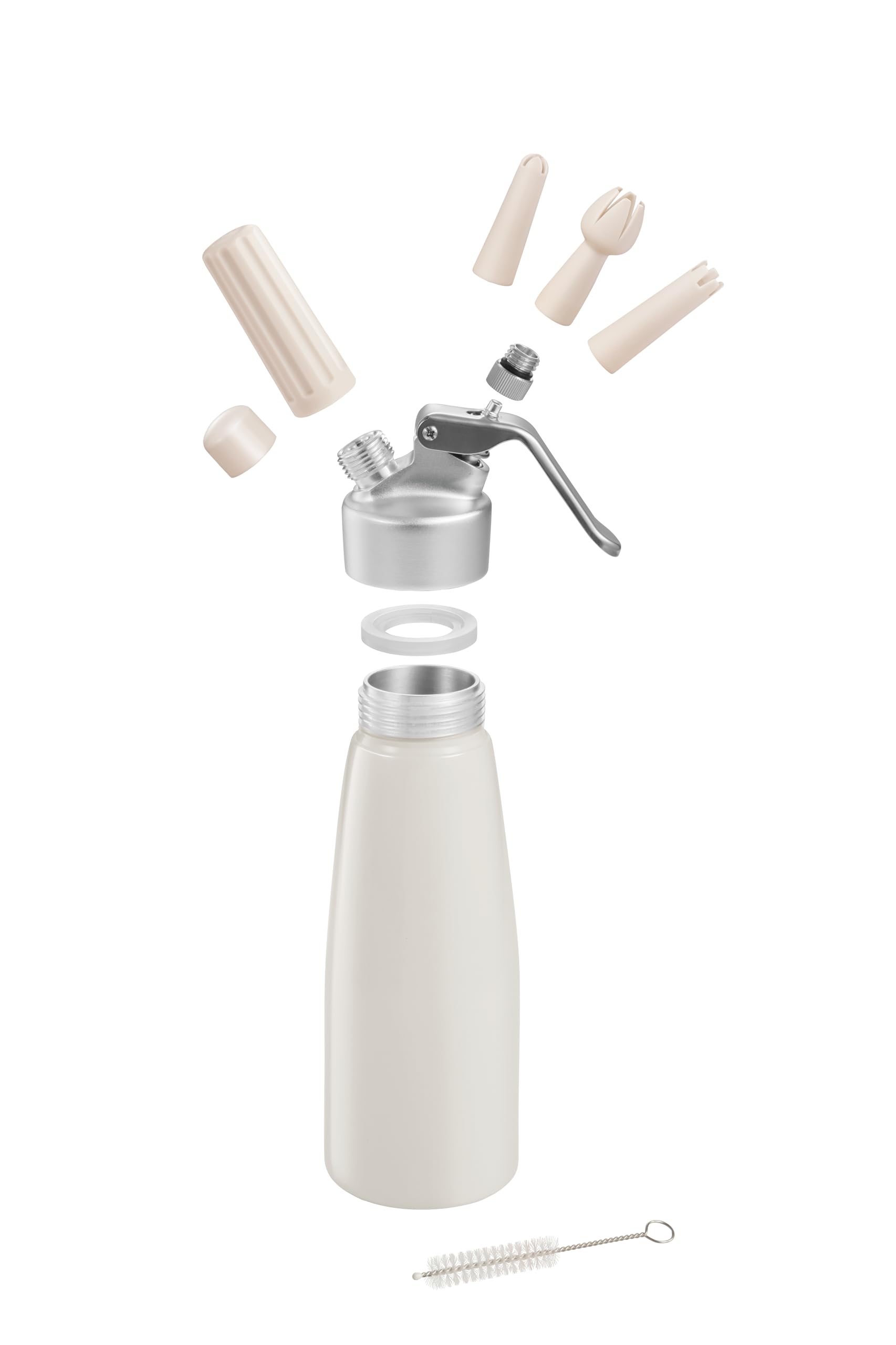 Tescoma 630546 Sifone per panna montata 0,5 litri, Alluminio, con 3 beccucci decoratori, linea Delícia
