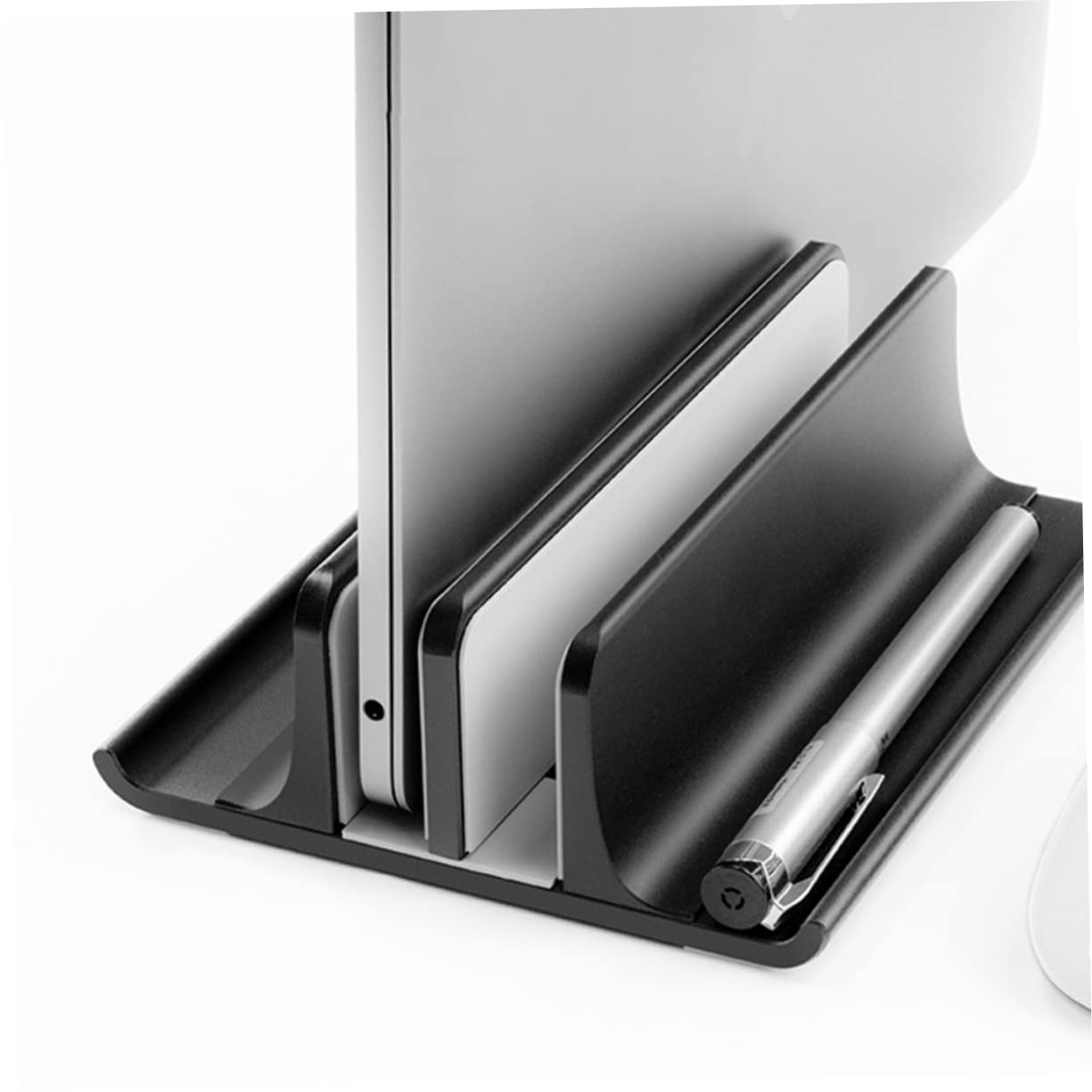 NUOBESTY Soporte Vertical y Base Estable de Aleación de Aluminio para Portátil Refrigeración para Ordenador Portátil en Escritorio