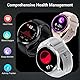 HOAIYO Smartwatch Herren Damen mit Telefonfunktion, 1.5 Fitnessuhr Armbanduhren Sportuhr mit Pulsmesser, Musiksteuerung, Schrittzähler, Kalorien, Wasserdicht Fitness Tracker (C1/Leder, 1.5)