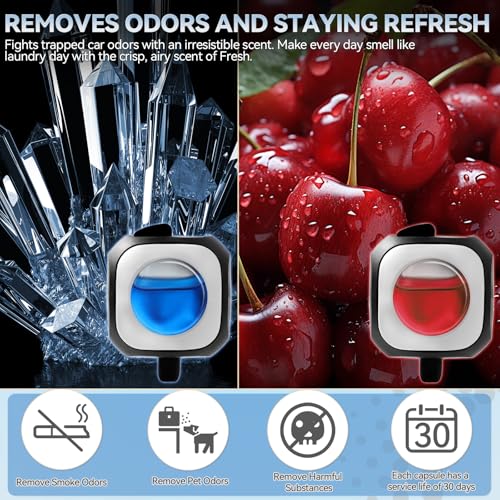 Image of Car Air Freshener Vent Clip 6 Pack 4ml Each Up to 180 Days Long Lasting Scent Odor Eliminator for Women Men(Crystal Ice)