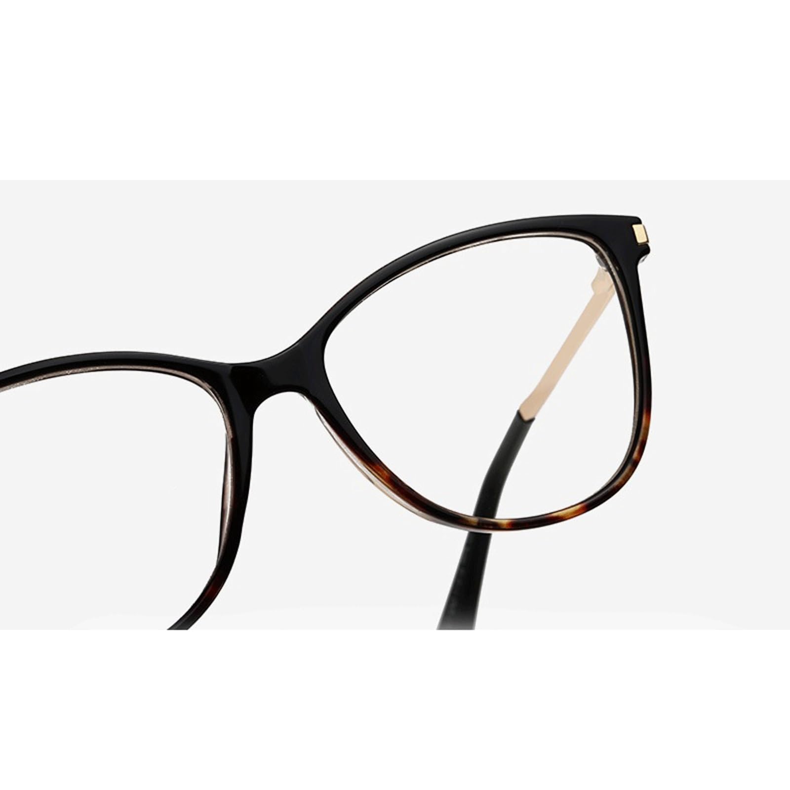 Occhiali alla Moda con Montatura for Occhiali Cat-Eye for Computer, Occhiali Anti-Luce Blu, Occhiali Senza prescrizione, Occhiali da Lettura Leggeri(Balck Tortoiseshell)