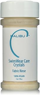 Malibu C Swimwear Care Crystals Laundry Rinse - Detergent Powder Alternative for Chlorine Removal & Activewear Protection - Color-Safe Formula - Cleans & Deodorizes Fabric (3 Ounce)