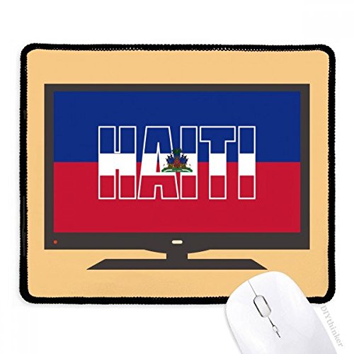 Alfombrilla para ratón con bandera de Haití, protector de escritorio para PC de oficina