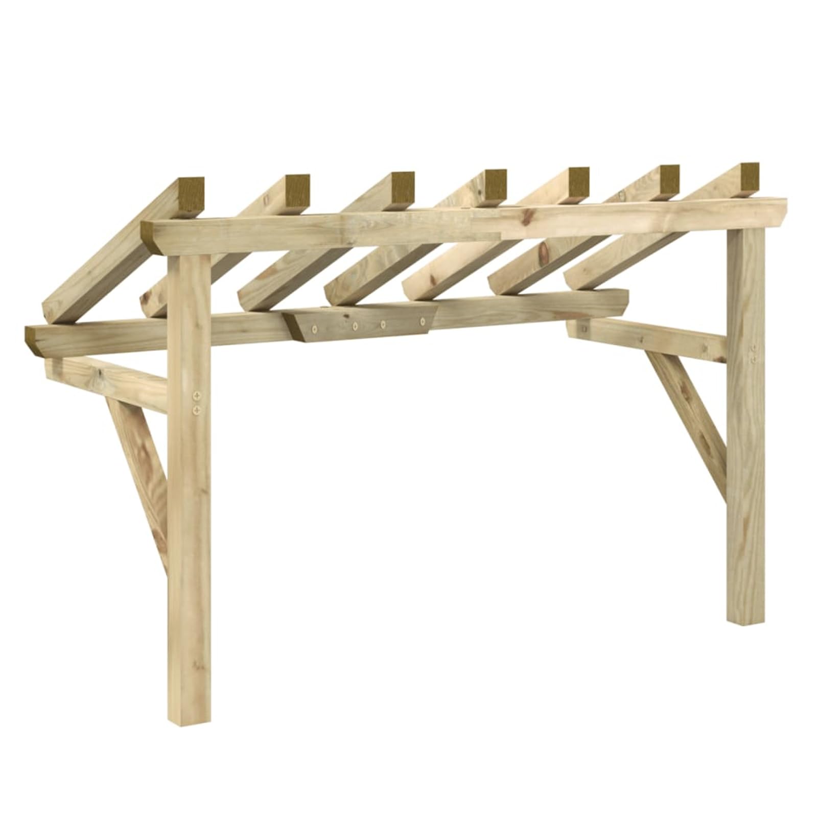 Homgoday Marquesina de madera para puerta, decoración rústica, 200 x 100 x 100 cm, modelo 49454