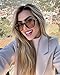 GUVIVI Retro Oversized Aviator Sunglasses for Women Men Square Semi-Rimless Double Bridge Sun Glasses 70s Trendy Shades Pilot-style Brown Pink