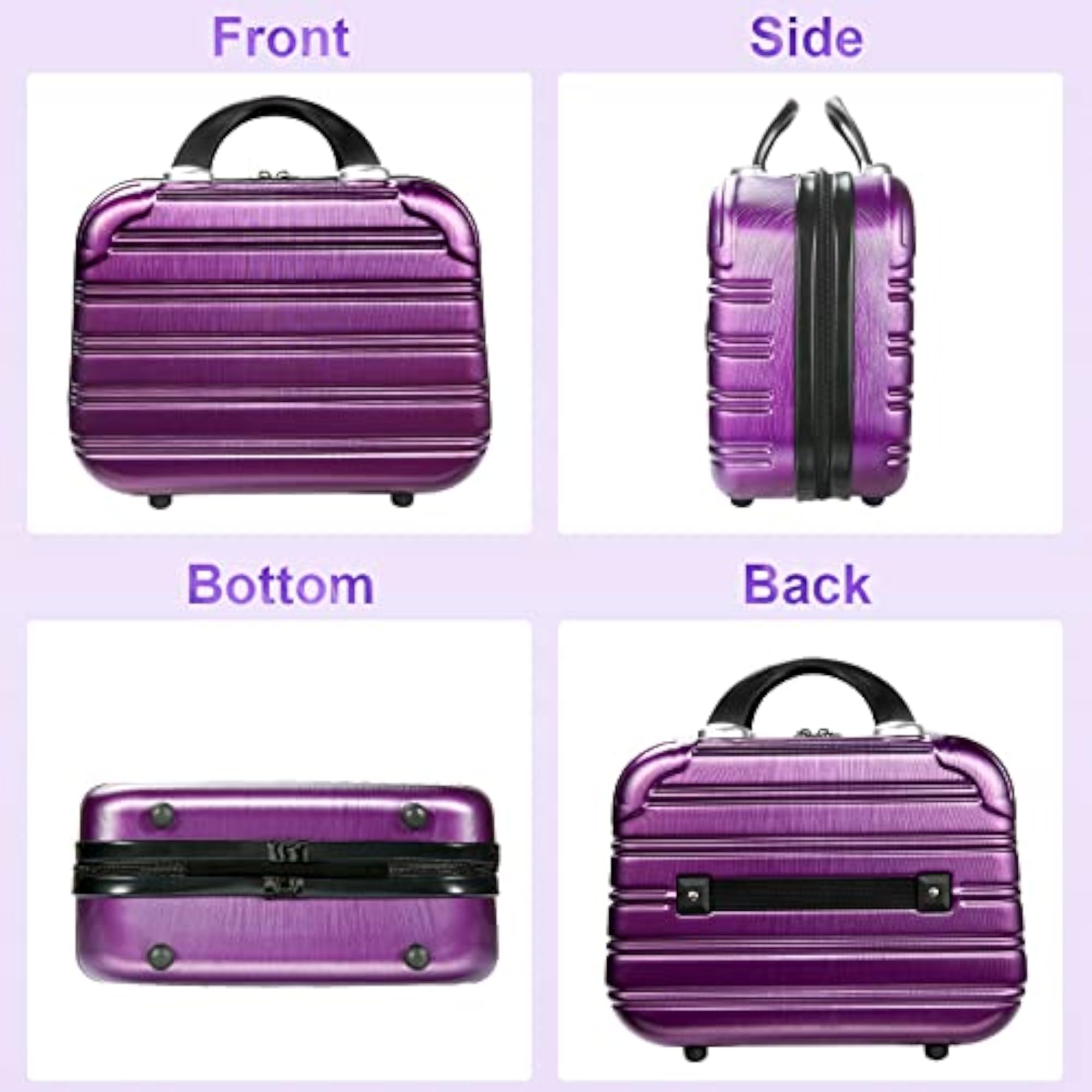 Makeup Organizer Bag, 13inch Hardshell Cosmetic Case