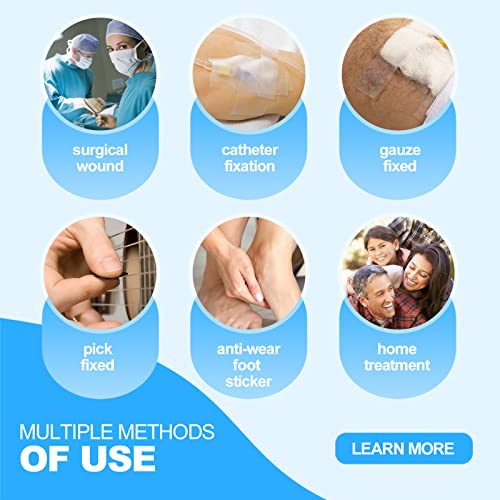 Image of OK TAPE OKPore Transparent Medical Tape (Pack of 24) - First Aid Surgical Tape Hypoallergenic and Breathable for Wound Dressing Care, Latex Free, 0.5in x 10yds | First Aid Surgical Tape Adhesive, Hypoallergenic and Breathable for Wound Dressing Care, Latex Free