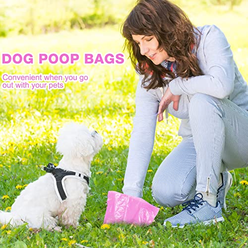 Image of Teling 3000 Count Dog Poop Bags with 3 Dispensers, Hot Pink