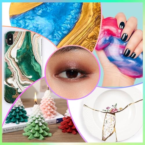 image for Matio Grey Mica Powder for Epoxy Resin, 1.8oz/ 50g Pearlescent Effect 