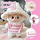 HQRKOTM Niedliche Mini Plüsch Puppen Kleidung Outfit nur Bekleidungs zubehör für 17cm Labubu Puppen Pullover Hoodie Kleidung DIY Kinder Geschenke,A
