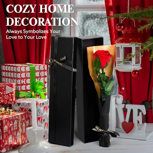 Roses Gifts for Women - Eternal Rose Preserved Flowers with Stem - Real Rose Fresh Flower Gifts for Her Girlfriend Wife Mum Women Flowers Gift Wife Present​ For Christmas Valentine's Day Mother's Day - Image 3