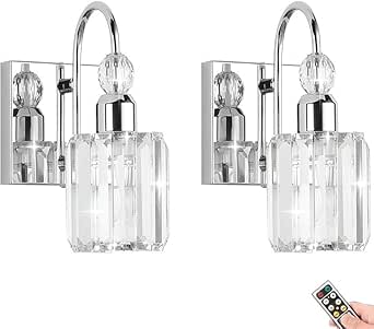 Modern Battery Operated Bathroom Vanity Lighting Fixtures set of 2 with ...
