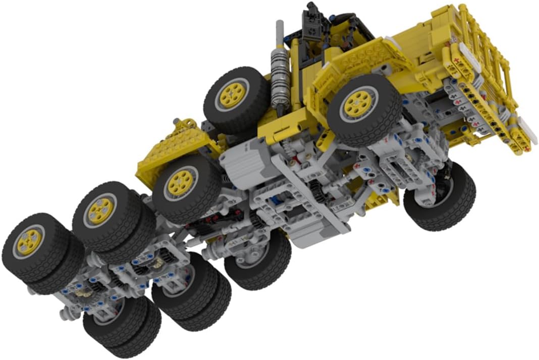Transport Truck Building Set, Heavy Equipment Transport Vehicle, Technique Engineering Toy for Truck Enthusiasts (MOC-41089+MOC-40026)