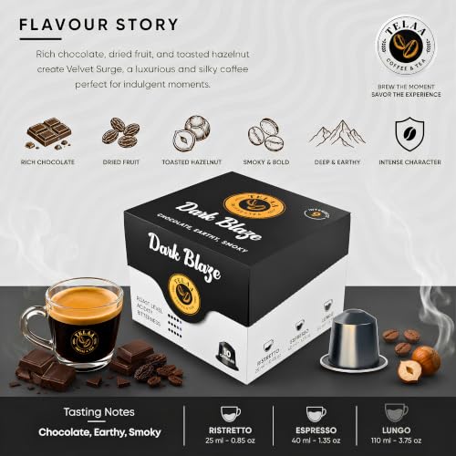 Image of 60 Espresso Coffee Capsule Pods Specialty Blend - Intensity 5, 6, 7, 8, 9 & 10 | Best Deal | Single Origin Arabica | Compatible with OriginalLine machines | Pack of 60.