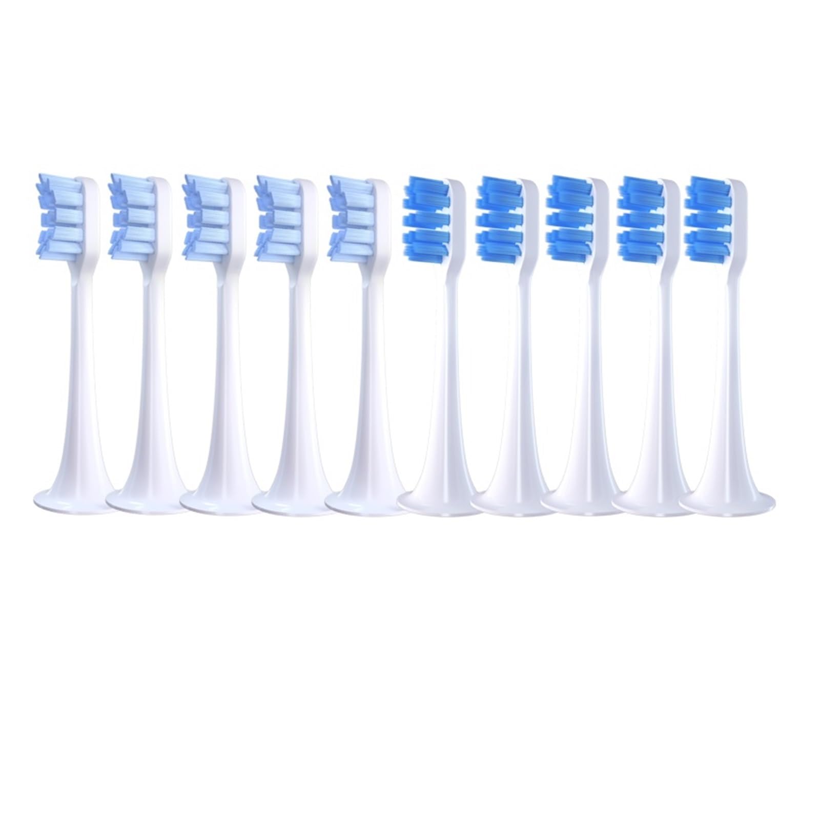 tianwandong 10 sztuk wymiennych końcówek do szczoteczki elektrycznej T300/500 Sonic Soft DuPont Bristle Wymienna końcówka do szczoteczki do zębów(5BlueL5BlueD)
