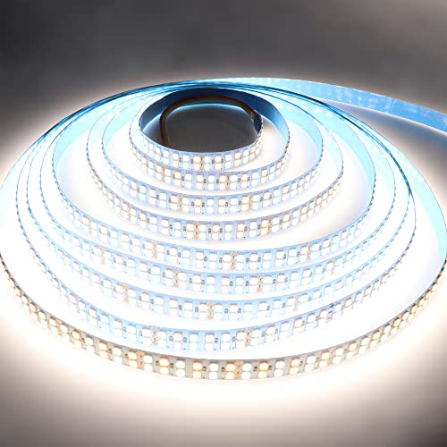 Image of LEDENET CCT LED Strip Lights SMD 2835 Super Bright DC24V Tunable White 3000K-6500K 1680LEDs 16.4Ft LED Tape Lights Flexible Non-Waterproof for Bedroom Lighting Decoration