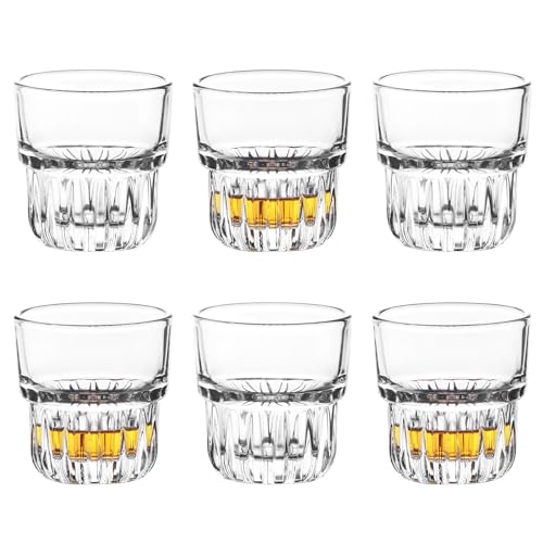 Shot Glasses, 3oz Heavy Base Shot Glass Set of 6/Clear Shot Glasses/Cordial Glasses/Sherry Glasses