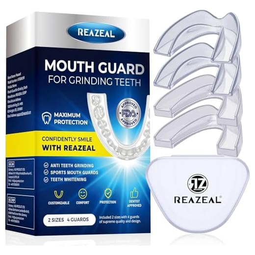 Mouth Guard for Grinding Teeth at Night: Moldable Dental Guard for Sleeping - Nighttime Protection for Teeth (4 Packs)