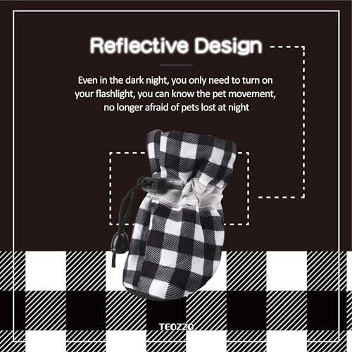 image for TEOZZO Dog Shoes Dog Boots & Paw Protector, Anti-Slip Sole Winter Dog 