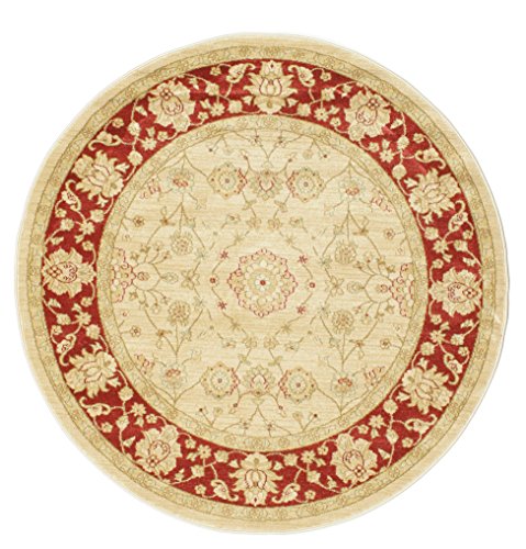 RugVista, Farahan Ziegler, Teppich, Mittelflor Teppich, ∅ 150 cm, Rund, Orientalischer Ziegler Teppich, Oeko-Tex…