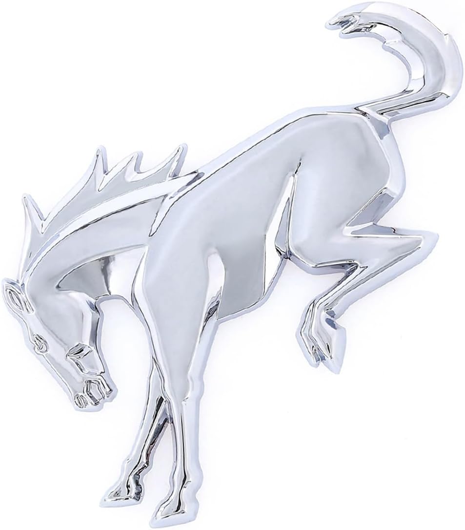 Ford Bronco Chrome Logo Plastic Emblem. Industrial Strength 3M Adhesive Backing