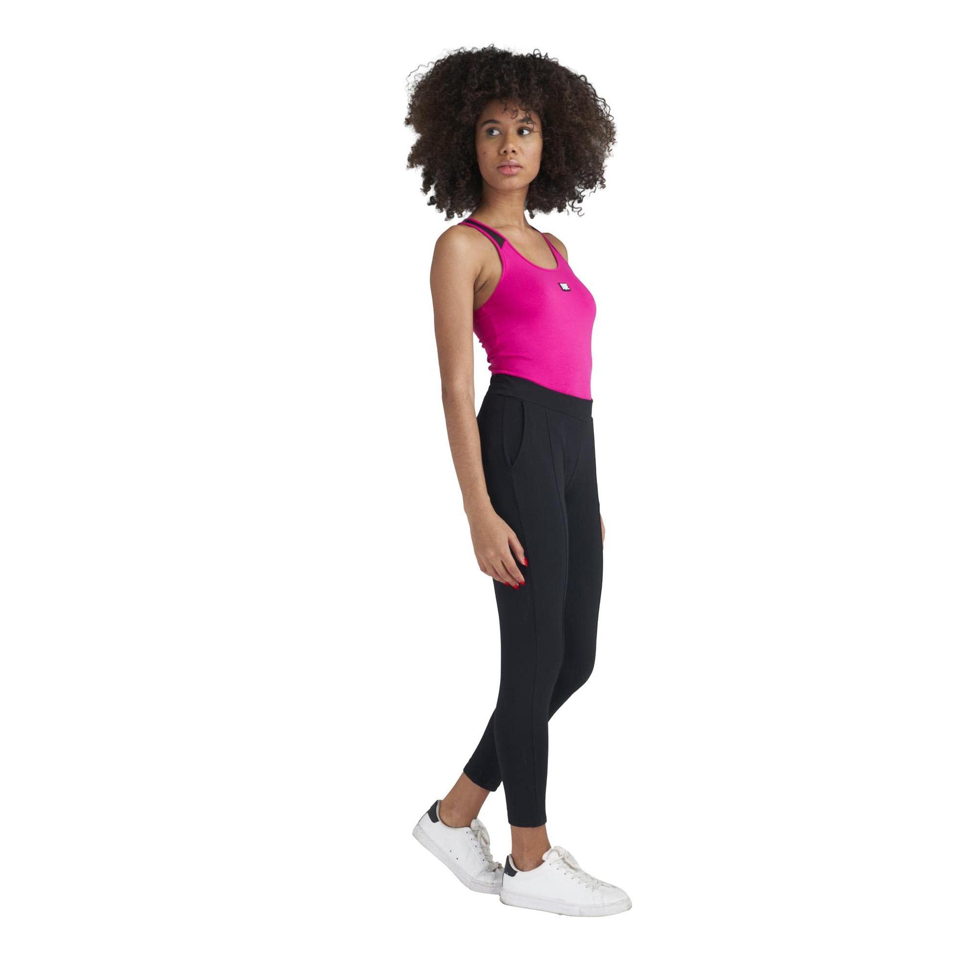 Leone - Pantalone Donna Dritto con Piega in Felpa Training - Black (09), M