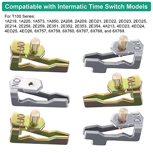 Dreyoo Time Switch Replacement Trippers Kit Compatible With Intermatic 156T1978A For T100 Series Clock Dial Trippers Timers (5 Silver On Tripper /5 Gold Off Tripper /10 Fixing Screws) #TOP1