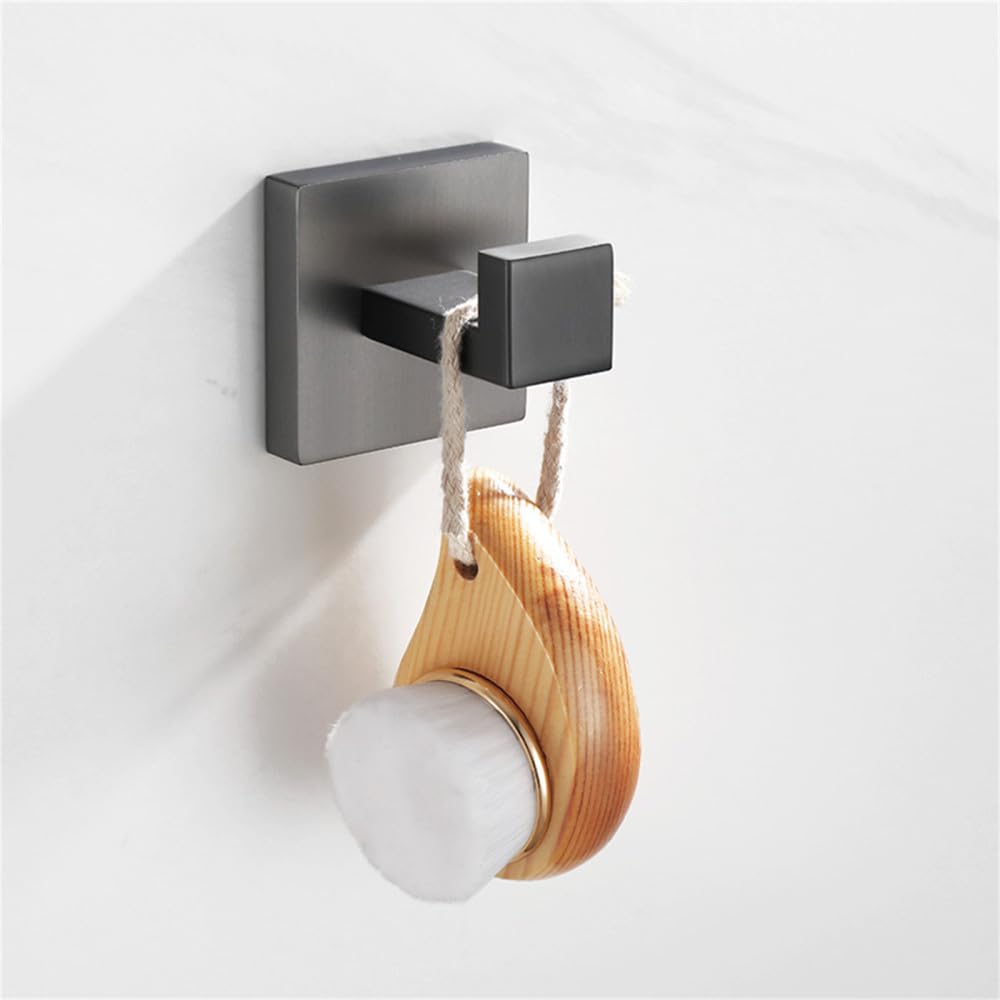 Juego de 4 ganchos para toallas de baño (acabado cromado)