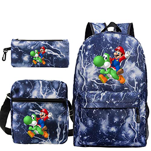 Mochilas Escolares para niños  de impresión Super Mario Bros  Bolsos de Hombro Casuales