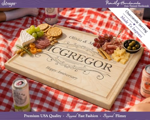 Tabla de cortar rectangular de madera personalizada Straga miniatura 9