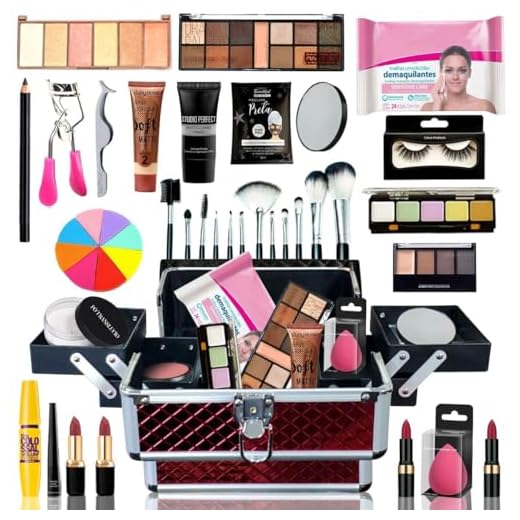 Maleta De Maquiagem Completa Ruby Rose Super Essencial BZ70 (Pele Negra)