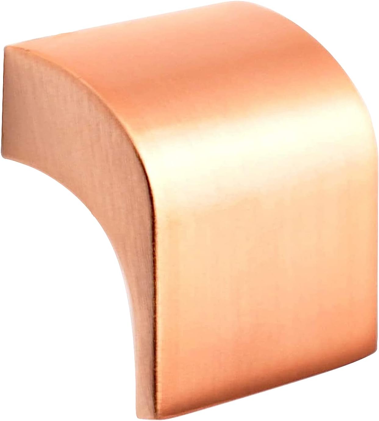 Amory Curved Square Knob Pull Handle for Cupboard Cabinet - Zinc 32mm Hole Centre (Matt Rose, 1 Pack)