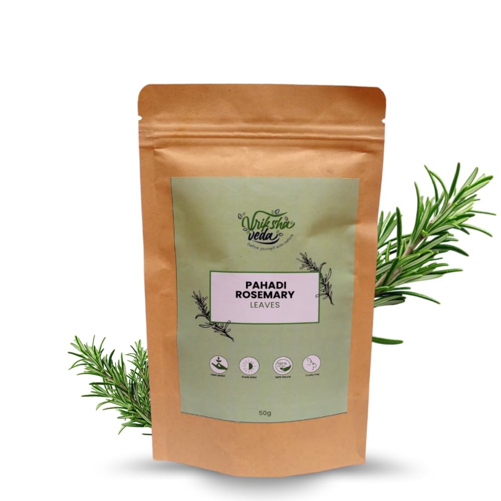 Vriksha Veda Pahadi Rosemary Leaves For Hair Growth I 100% Natural Shade DriedI 50 gms-picture-27