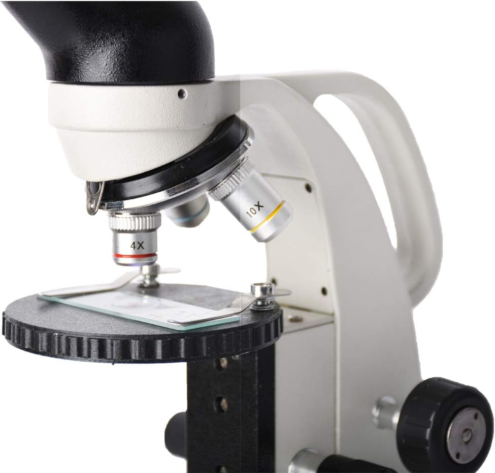 40X-640X Monocular Biological Microscope 360 Degrees of Rotation Home School Education Compound Microscope for Children