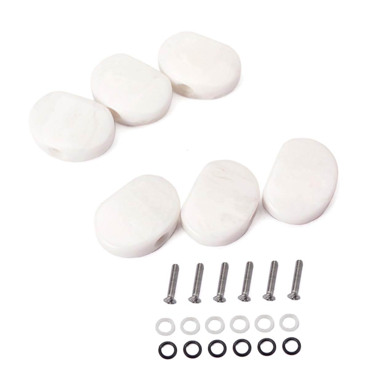 FUNOMOCYA 6Pcs Vintage Guitar Tuning Pegs Set Acrylic Button Machine Heads for Electric Guitar Replacement Durable Keys for Acoustic Guitar Tuning