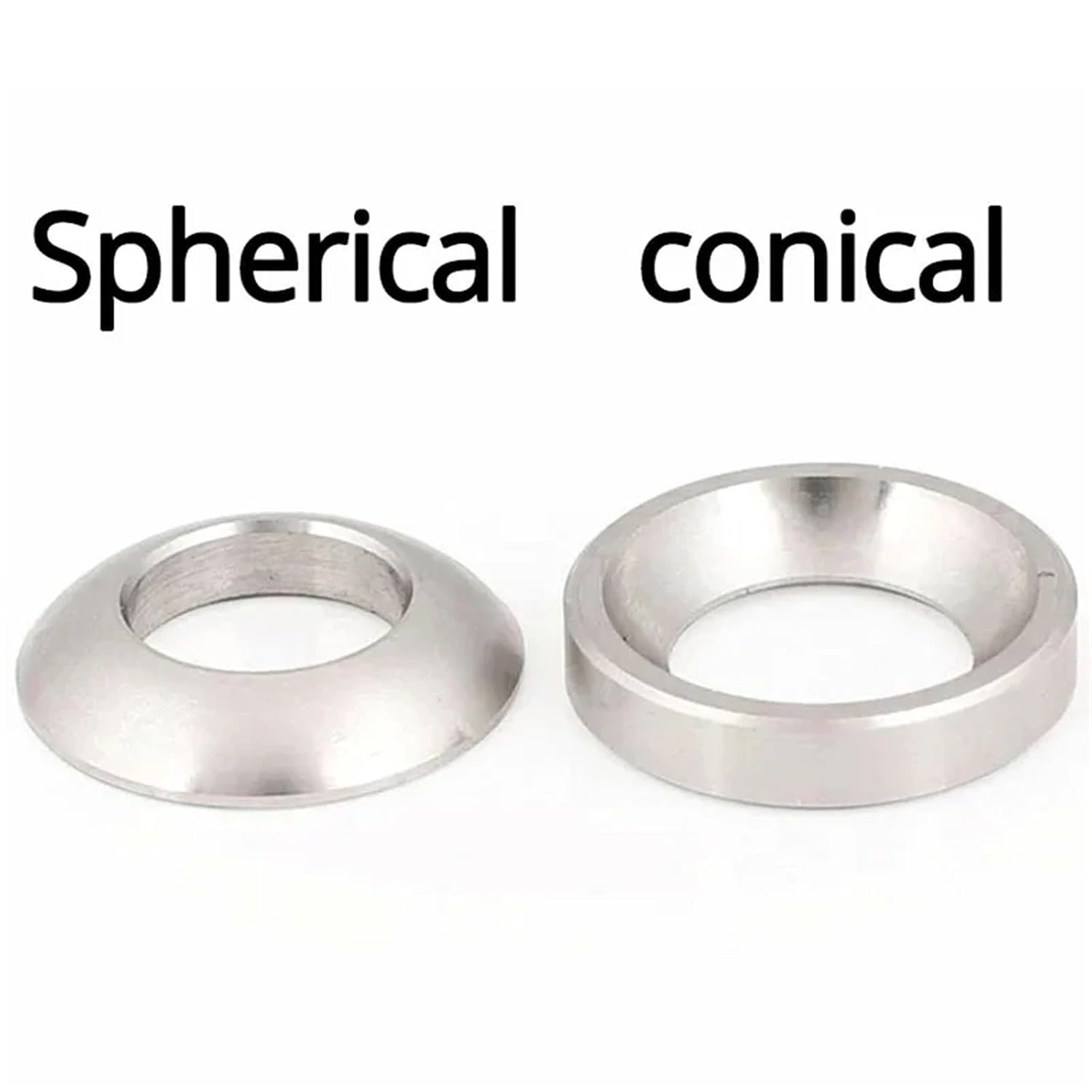 Countersunk Washer 12pcs Conical Spherical Washer M16 M20 M24 Countersunk Stainless Steel Concave Convex Cone Gasket(Spherical Stainless,M24)